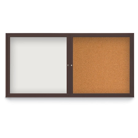 United Visual Products Corkboard, 42"x32", Cloud/Satin UV4035PLUS-SATIN-CLOUD